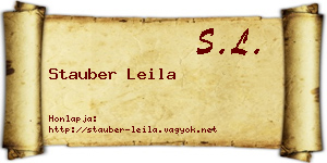 Stauber Leila névjegykártya