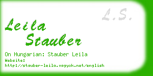 leila stauber business card